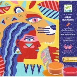 NISIP COLORAT ȘI SCLIPICI - TOTEM ANIMAL