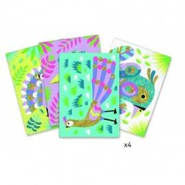 NISIP COLORAT ȘI SCLIPICI - PĂSĂRI