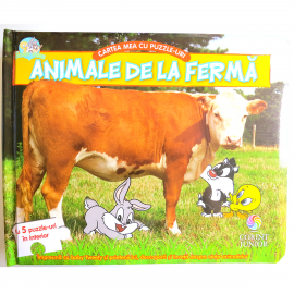 BABY LOONEY TUNES. CARTEA MEA CU PUZZLE-URI, ANIMALE LA FERMĂ.