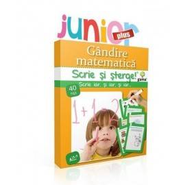 SCRIE ȘI ȘTERGE JUNIOR PLUS - GÂNDIREA MATEMATICĂ - 3-5 ANI