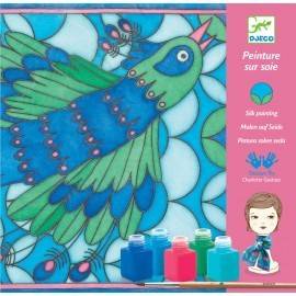 PICTURĂ PE MĂTASE - EȘARFA PĂUN