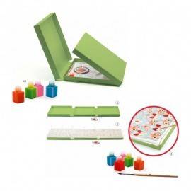 PICTURĂ PE MĂTASE - EȘARFA FLUTURI