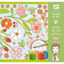 PICTURĂ PE MĂTASE - EȘARFA FLUTURI