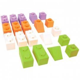 CUBURI DIN LEMN - SET CU 20 DE BUCĂȚI