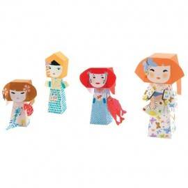 KOKESHIS - CREAZĂ PĂPUȘI DIN HÂRTIE