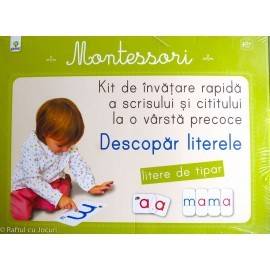 DESCOPĂR LITERELE - KIT DE ÎNVĂȚARE RAPIDĂ MONTESSORI